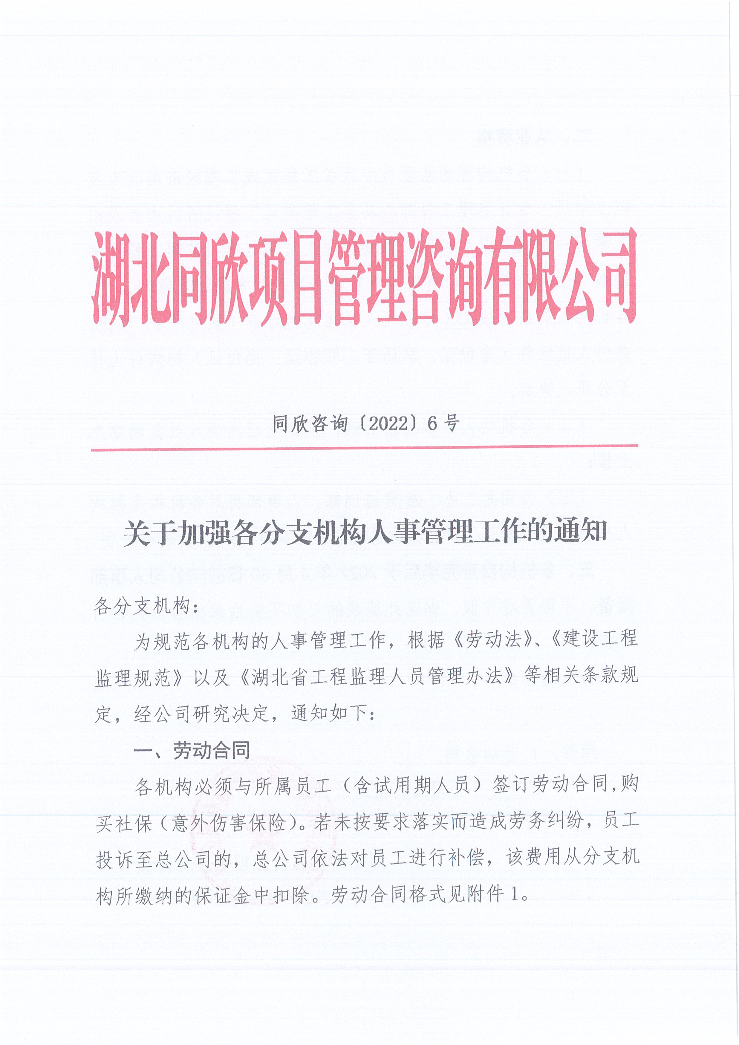 凯时尊龙人生就是博咨询[2022]6号关于加强各分支机构人事管理工作的通知1